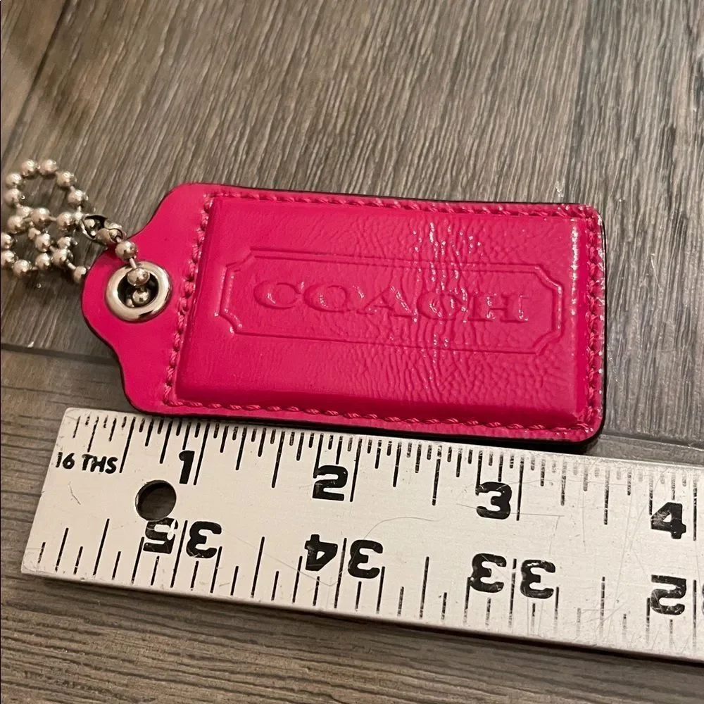 Coach Alex Op Art Tote 14276 Replacement Hangtag - Key Chain Bag Charm Raspberry